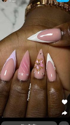 Drip Nails, Nails Now, Girly Acrylic Nails, Long Acrylic Nails Coffin, Unique Acrylic Nails, Small Tattoo Designs, Oval Nails, Acrylic Nails Coffin, Coffin Nails Designs