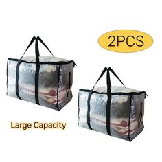 Heavy Duty Moving Bags -- Made from durable woven clear coated polypropylene,our bags are built to last and can hold up to 50 lbs. Extra Large Size -- With a 27" W x 15" H x 14" D size,these extra large moving bags offer a spacious 86-liter or 24-gallon volume,perfect for storing and protecting just about any item.They make a great lightweight,economical alternative to traditional moving boxes,and are a favorite among college students moving in or out of dorm rooms. Sturdy & Easy to Carry -- Our Large Capacity Nylon Bags For Outdoor, Practical Large Capacity Storage Bags, Large Capacity Plastic Travel Bag, Large Clear Storage Bags, Storage Totes, Large Storage Bags, Moving Supplies, Moving Boxes, Moving And Storage