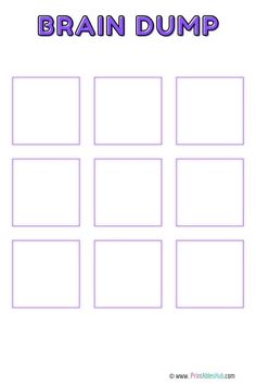 Printable Brain Dump Templates