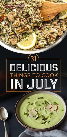 an image of delicious things to cook in july