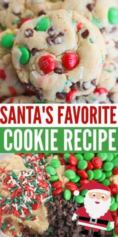 santa's favorite cookie recipe is loaded with cookies, marshmallows and chocolate chips