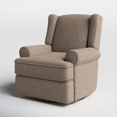 the recliner chair is upholstered and ready to be used in any room