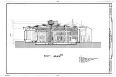 an architectural drawing of the front and side of a house