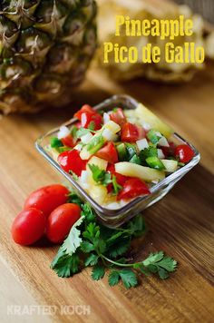 pineapple pico de gallo with tomatoes and parsley