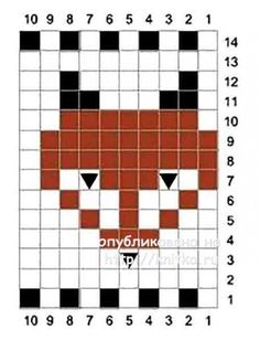 a cross stitch pattern with an image of a dog's head in squares and dots