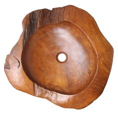 Save on this delightfully unique bathroom solution, the Barclay 5-210 Tronador Teak Root Above Counter Basin. This 20-inch diameter drop-in lavatory sink will certainly turn heads. Dimensions will vary within ranges. For the basin depth, it's 3.5" to 5.5" and for the interior diameter, it's 7.875" to 9.5". According to the manufacturer, the image above is only a basic representation of how your particular basin will appear. Wood Sink, Counter Basin, Lavatory Sink, Countertop Colours, Natural Teak Wood, Bathroom Solutions, Unique Bathroom, Vessel Sinks, Vessel Sink