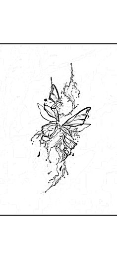 a black and white drawing of a flower