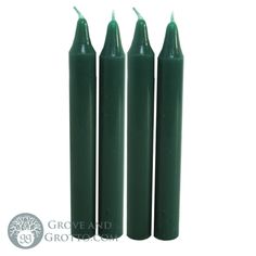 Green Mini Spell Candle (Pack of 4) - Grove and Grotto Candle Pack, Linestrider Tarot, Color Wheel Projects, Candle Color Meanings, Chime Candle Holder, The Color Of Money, Dancing On The Edge, Spell Candle, White Candle