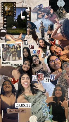 a collage of people and their pictures with the words happy birthday written on them