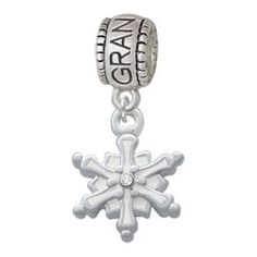 Silver Tone White Snowflake with Clear Crystal - Grandmother Charm Bead Hanger. Charm size is approx. 0.72 x 0.55 x 0.17 inches (HxWxD) including loop. Charm Hanger Bead is approx. 13x10x7 mm (HxWxD) Hole size 5.5 mm. Our Charm Beads are compatible with most Charm Bead Bracelets. Also makes a great charms pendant. Featured charms is an exclusive Delight & Co. design. We are a family owned company for over 35 years in the U.S.A. PLEASE NOTE: Our products are lead safe, but are not intended for ch Charm Beads, Love Charms, White Snowflake, Co Design, Bead Charm Bracelet, Bead Bracelets, Crystal Charm, White Crystal, Jewelry Making Beads