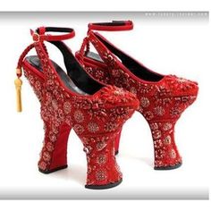 Wizard Of Oz Shoes, Red Stilettos, Red High, Shoe Art