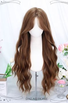 Color: Brown Fabric: High Temperature Wire Style types: Sweet Lolita Season: Spring, Summer, Autumn, Winter Wig Length: 60-65CM. Notice: Wig*1. Any of the accessory is not included.