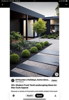 an image of a modern yard landscaping idea on the app store's home page