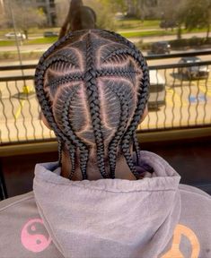 Cross design man braids Mens 4 Cornrows, Make Braid Styles, Cornrow On Men, Mens Hairstyles Braids Men, Stitch Braids Male, Black Men’s Hair Braids, Chrome Heart Cornrows, Crome Heart Braids, Braided Hair Styles For Black Men