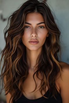 Dark brown hair, with its rich, natural elegance, provides the perfect canvas for creative expression through... Shatush Hair, California Brunette, Brown Hairs, Rambut Brunette, Brunette Hair With Highlights, Brown Hair Balayage, Long Brown Hair, Balayage Brunette, Brown Hair With Highlights