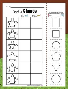 a printable worksheet for the shape shapes