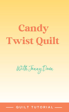 Save this Free Candy Twist Quilt Tutorial - Quick & Easy DIY! Learn from Jenny as she guides you through creating an adorable quilt block resembling colorful wrapped candy. Easy Diy Candy, Missouri Star Quilt Tutorials, Quilt Videos, Christmas Decorations Sewing, Kid Quilts, Missouri Quilt, Charm Pack Quilt, Charm Pack Quilts, Wrapped Candy