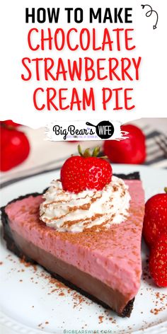 how to make chocolate strawberry cream pie