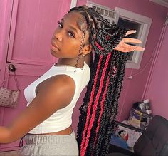 Extended Passion Twist, Cute Hairstyles Easy, Red Black Hair, Black Hair Hairstyles, Hairstyles Cute, Passion Twists, Faux Locs Hairstyles