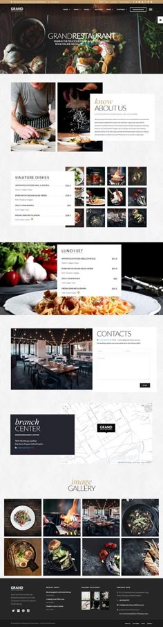 an image of a restaurant website design