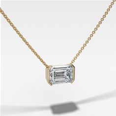 The GOODSTONE pendant necklace, both dainty and elegant. Perfect for daily looks to big occasions. Choose your own center diamond and chain length. Emerald Cut Necklace Pendant, Emerald Cut Necklace, Emerald Cut Diamond Necklace, Formal Emerald Pendant Necklace With Diamond Cut, Elegant Emerald-cut Solitaire Necklace, Classic Emerald Diamond Cut Pendant Necklace, Gold Solitaire Necklace With Emerald-cut Diamond Accents, Diamond Locket, Half Bezel