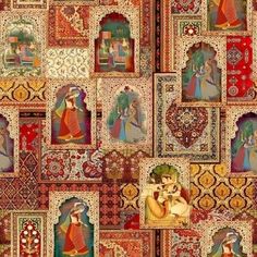 Mood Board Fashion Inspiration, Mughal Miniature Paintings, Creative Wall Painting, Nightclub Design, Mughal Art, Flower Art Drawing, Ganesha Painting, Iranian Art