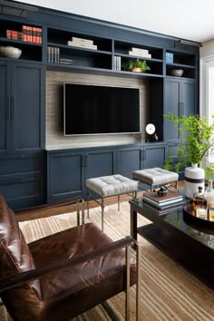 a living room filled with furniture and a flat screen tv mounted on a wall above a fireplace