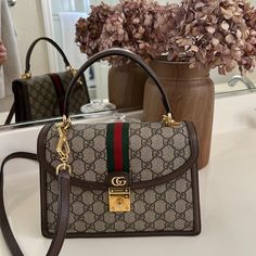 This Is A Purely Authentic Bag With A Serial Number Tag And Original Gucci Cover Bag Included. Also Included Is The Long Strap. Bag Was Gently Used And Is In Great Condition With Minor Wear On The Interior Bottom. No Tears Anywhere. No Solicitations Or Scammers! I Will Not Respond To Any Requests For Photos To Unknown Phone Numbers, Don't Even Try! Serious Buyers/Offers Only. I Long Strap Bag, Number Tags, Gucci Ophidia, Authentic Bags, Strap Bag, Gucci Bag, Phone Numbers, Satchel, Top Handle Bag