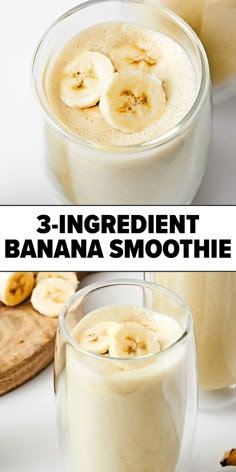 Easy banana smoothie recipe Peanutbutter Smoothie, Healthy Banana Smoothie, Frappe Recipes, Chocolate Chip Frappe, Protein Shakes For Kids, Healthy Gut Foods, Healthy Breakfast Recipes Clean Eating, Banana Milkshake Recipe, Smoothies To Make