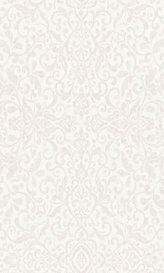 the back side of a white wallpaper with an ornate design on it, and text that