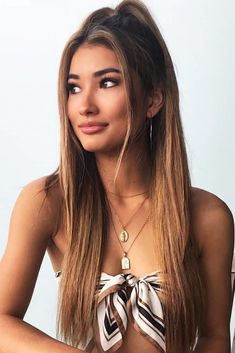 Styles For Straight Hair, Waterfall Braid Hairstyle, Long Shag Hairstyles, Face Framing Hair, Half Ponytail, Black Hair With Highlights, Hoco Hairstyles, Hoco Hair Ideas, Fancy Hairstyles