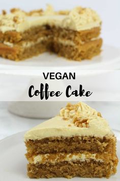 vegan coffee cake with cream cheese frosting