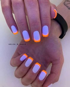 August Nails Ideas, August Nails, French Twists, Spring Acrylic Nails, Short Gel Nails, Vibrant Nails, Bright Nails