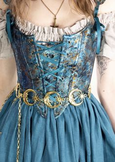 French Cottage Outfit, Medieval French Clothing, French Medieval Fashion, Fantasy Ren Faire Outfits, Blue Ren Faire Outfit, Renassiance Fair Outfits Women, Simple Fantasy Outfits, Corset Dress Aesthetic, Simple Ren Faire Outfit