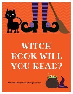 a book cover that says witch book will you read? with an image of a black cat