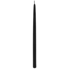 a black candle is shown on a white background