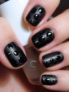 Nagellack Trends, Matte Nail Polish, Her Nails, Dots Nails, Nail Swag, Black Nail, Get Nails, Manicure Y Pedicure