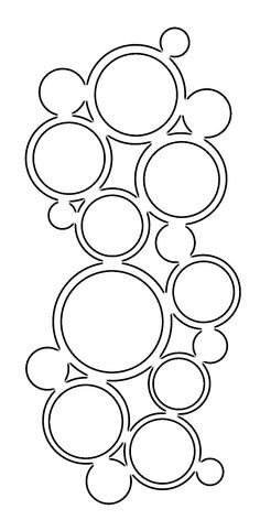 a drawing of speech bubbles on a white background