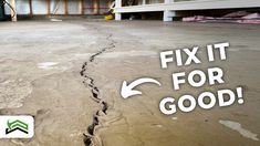 How To Repair Cracked Concrete, Fix Cracked Concrete, Repair Concrete Driveway, Garage Setup, Concrete Cracks, Repair Cracked Concrete, Handy Andy, Concrete Repair Products, Building Hacks