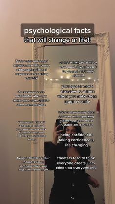 a person taking a selfie in front of a mirror with the caption's description below