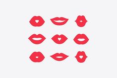 Women lips icon set by Flower Travelin Man on @creativemarket Lip Illustration Art, Lip Illustration, Women Lips, Lip Graphic, Lips Logo, Lips Illustration, Dentist Logo, Art Lips