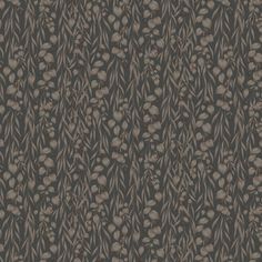 an image of a wallpaper with leaves and flowers on the surface in shades of grey