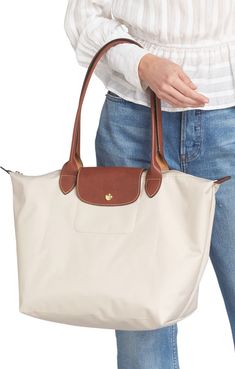 Longchamp Large Le Pliage Tote | Nordstrom Longchamp Le Pliage Size Comparison, Longchamp Le Pliage Sizes, College Bag Aesthetic, Longchamp Bag Aesthetic, Longchamp Aesthetic, School Tote Bags, Longchamp Large Le Pliage Tote, College Purse, Longchamp Shoulder Bag