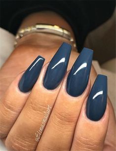 Acrylic Coffin Nails, Fall Acrylic, Purple Nail, Acrylic Coffin, Blue Nail, Nails Fall, Coffin Nails Designs, Classy Nails