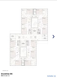 the ground plan for an apartment building with two floors and three rooms, including one bedroom