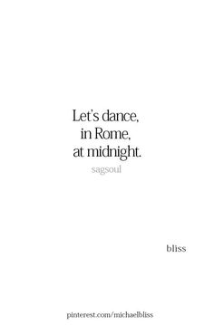 a white book cover with the words let's dance, in rome at midnight