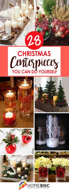 christmas centerpieces that you can do yourself with candles and other holiday decorating items