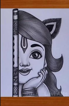 Shiva Cute Drawing, Krishna Shading Drawing, Easy Drawings For Painting, Pencil Sketches Of Krishna, God Sketch Pencil Easy, Gods Drawing Easy, Story Telling Drawing, Radha Krishna Images Drawing, Radha Mandala Art