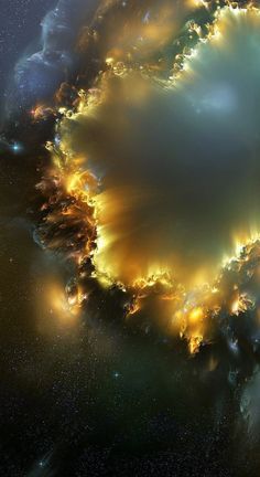 an artist's impression of a star forming a ring in the center of space