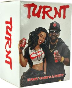 a card game called turnt featuring two black people